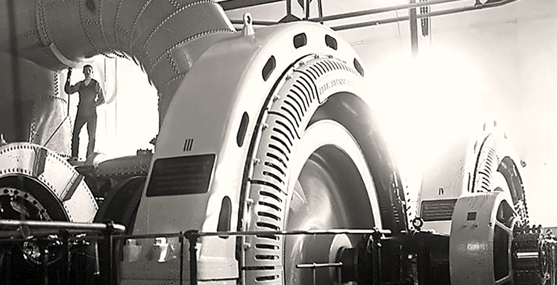 Flere turbiner og generatorer: Avtalen med wallenbergene og Sam Eyde i 1904 åpnet for å øke kraftproduksjonen i Tinfos I. (Foto: Tinfos/NIA).