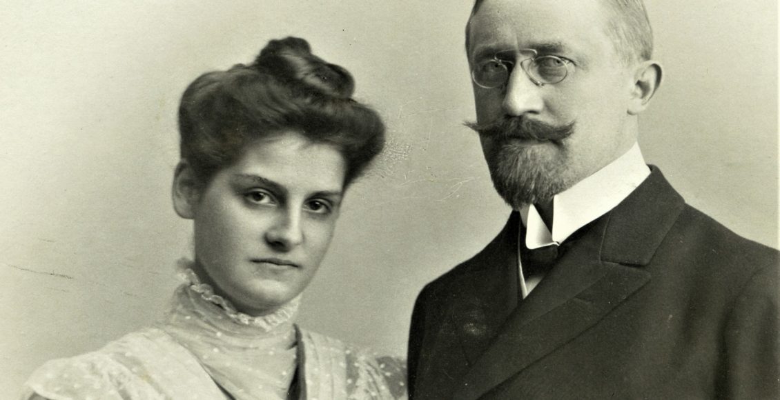 Albert Petersson sammen med kona, Leonie. (Foto: Carl Günther, Berlin).