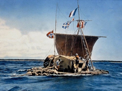 Kon-Tiki-ekspedisjonen kom som et friskt pust inn i en krigstrøtt verden. Thor Heyerdahls bok om ekspedisjonen ble oversatt til 67 språk og solgte i millionopplag. Knut bidro sterkt til at det ble en suksess, både da og i ettertid. (Foto: Kon-Tiki-museet).