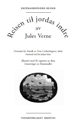 Faksimile fra nyutgivelsen av Jules Vernes roman «Reisen til jordens indre».