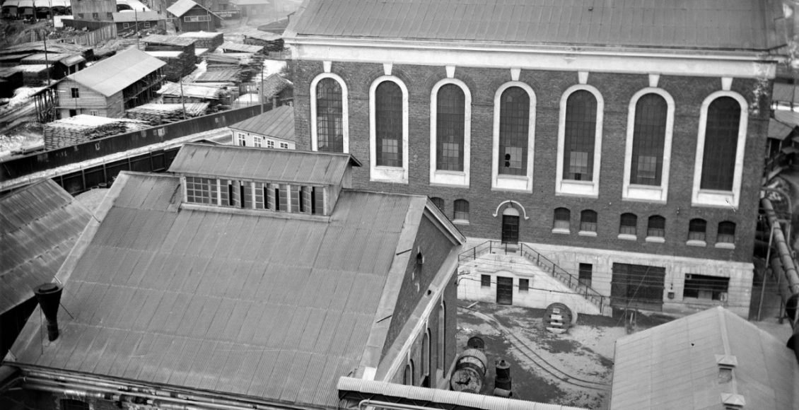 Helge Blix? Tegningene av de to ovnshusa som ble oppført på Notodden rundt 1908 har ingen signatur, men på faglig hold pekes det mot Helge Blix. (Foto: Hydro/NIA).