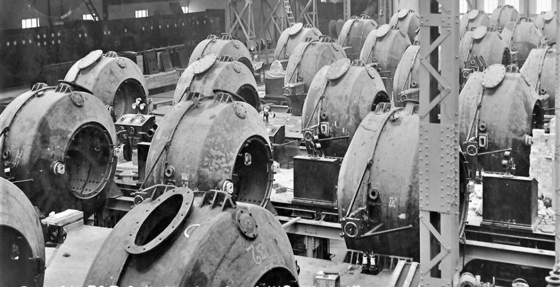Som styremedlem i Hydro var Sam Eyde midt på 1920-tallet klar for å avvikle Birkeland-Eyde-ovnene på Rjukan og Notodden og legge om til den tyske Haber-Bosch-prosessen. (Foto: Hydro/NIA).